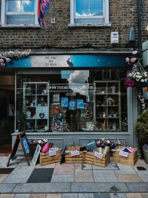 seo for local retailers. image is of a bookshop in the UK